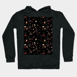 Terrazzo Pattern Black Hoodie